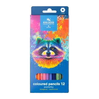 Sada 12 farebných ceruziek HEXAGONAL KOH-I-NOOR, priemer ceruzky 7,0mm