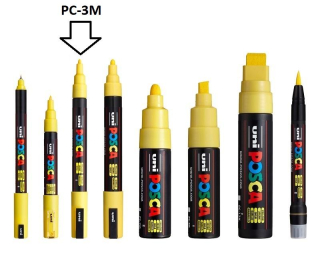 Akrylové fixky POSCA - PC-3M - šírka stopy 0,9 - 1,3 mm (rôzne farby)