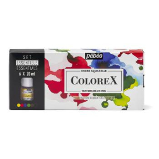 Sada 6x20ml akvarelových atramentov Colorex Pebeo